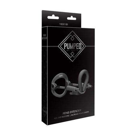 Shots Pumped Silicone & ABS Penis Extender Black-Pinkfoxxx