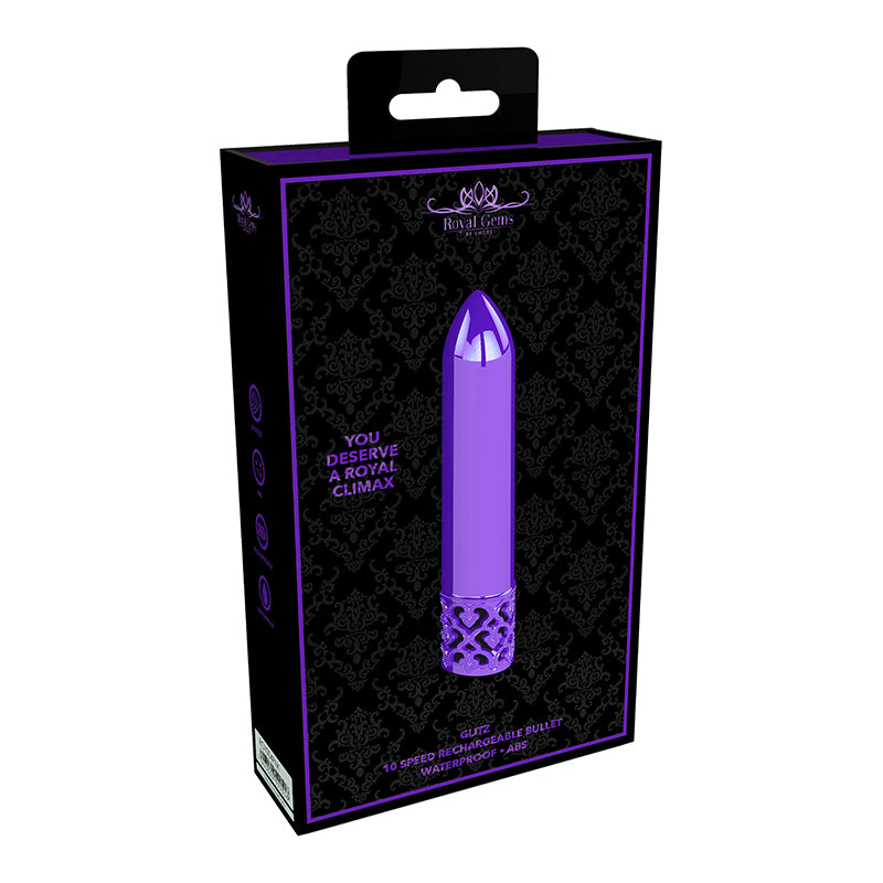 Shots Royal Gems Glitz Rechargeable ABS Bullet Vibrator-Pinkfoxxx