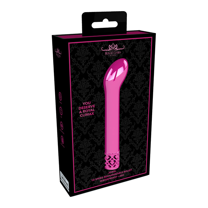 Shots Royal Gems Jewel Rechargeable Curved ABS Bullet Vibrator