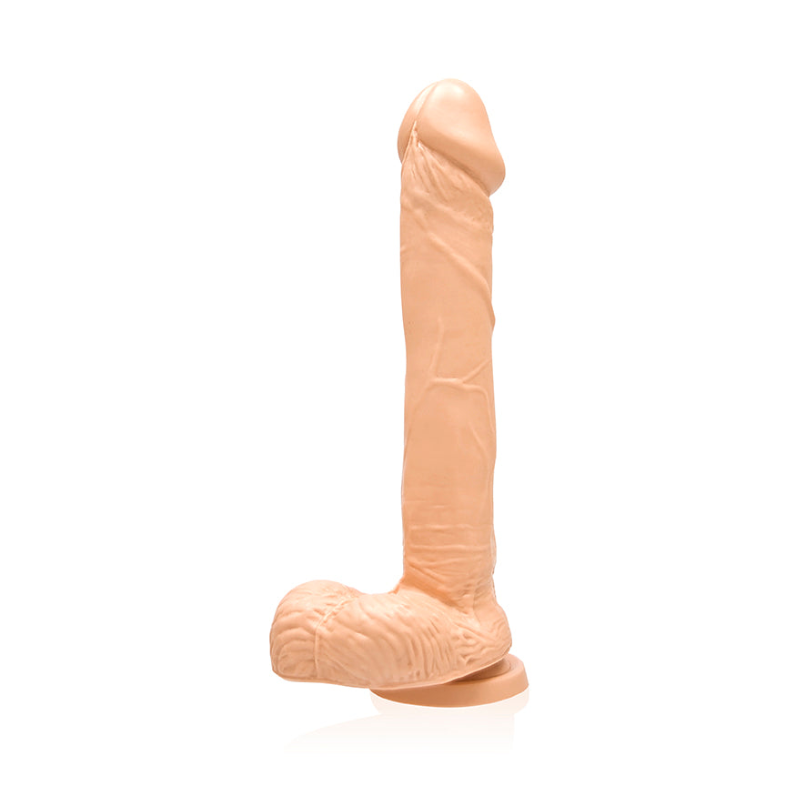 IGNITE COCK W/BALLS 9IN FLESH W/SUCTION CUP - SIN20610