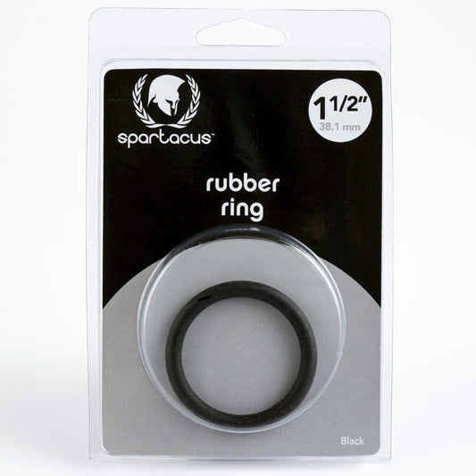 Spartacus Rubber Cock Ring (Black)-Pinkfoxxx