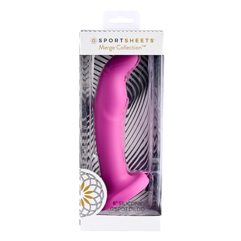 Sportsheets Merge Collection Tana 8 in. Silicone G-Spot Dildo with Suction Cup-Pinkfoxxx