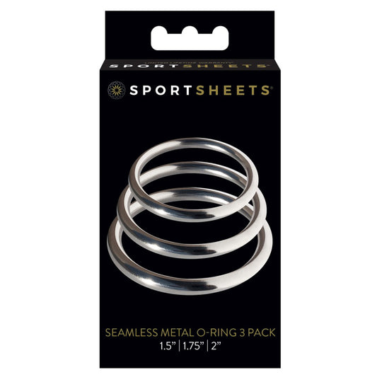 Sportsheets Metal O-Ring 3-Pack Silver-Pinkfoxxx