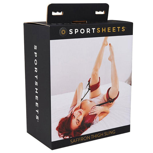 Sportsheets Saffron Adjustable Thigh Sling Position Support Red/Black-Pinkfoxxx
