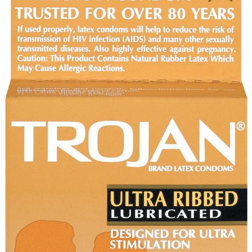 TROJAN ULTRA RIBBED 3PK - T94050
