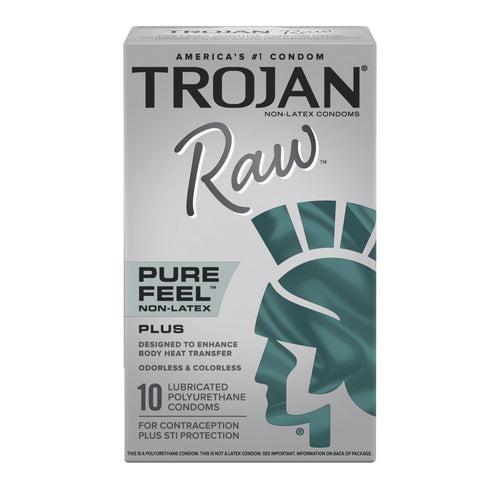 TROJAN RAW PURE FEEL NON-LATEX 10 PACK - T99983