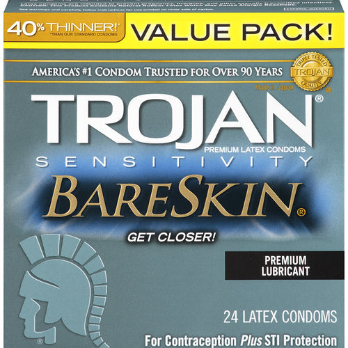 TROJAN BARESKIN LUBRICATED 24PK - T99853