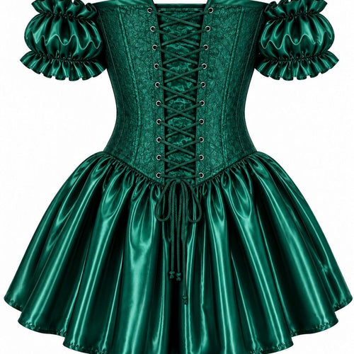 Top Drawer Enchanted Emerald Witch Corset Dress