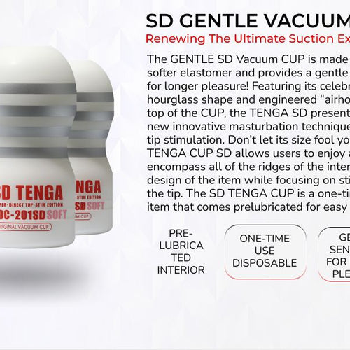 TENGA SD ORIGINAL VACUUM CUP GENTLE (NET) - TENTOC201SDS