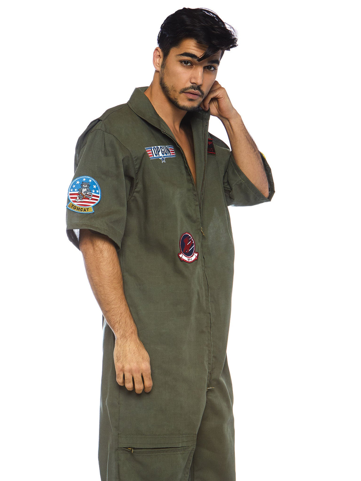 Men's Top Gun Costume Short Flight Suit - TG86774   14301
