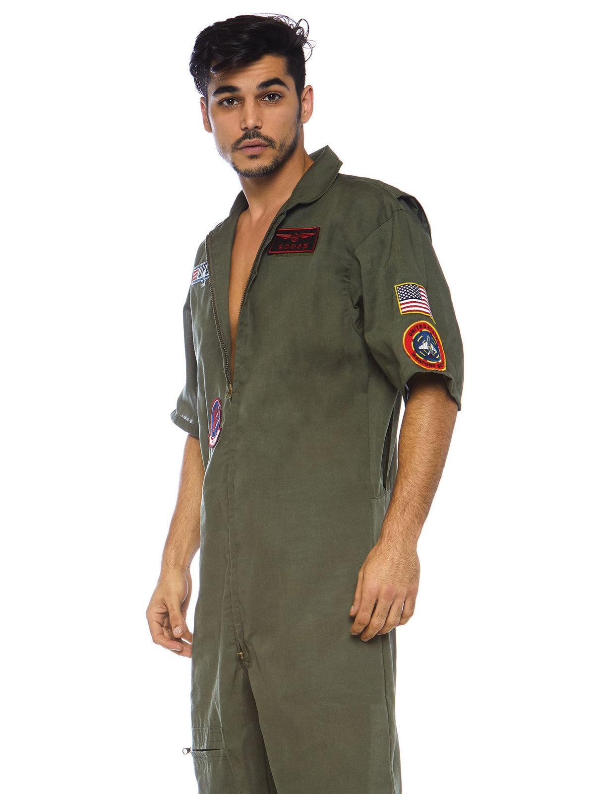 Men's Top Gun Costume Short Flight Suit - TG86774   14301