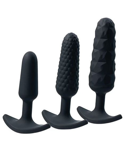 TRIO ANAL PLUG SET BLACK - VIA0108