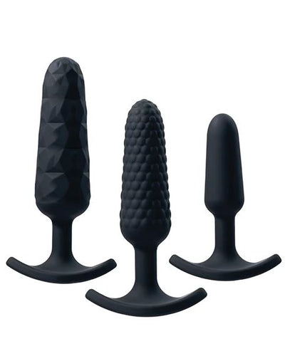 TRIO ANAL PLUG SET BLACK - VIA0108