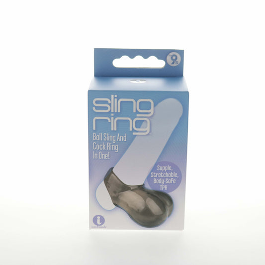 The 9's Sling and Ring Cock Ring and Ball Sling-Pinkfoxxx