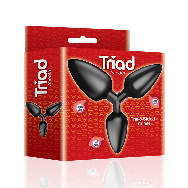 The 9's Triad 3-Sided Butt Plug Smooth-Pinkfoxxx