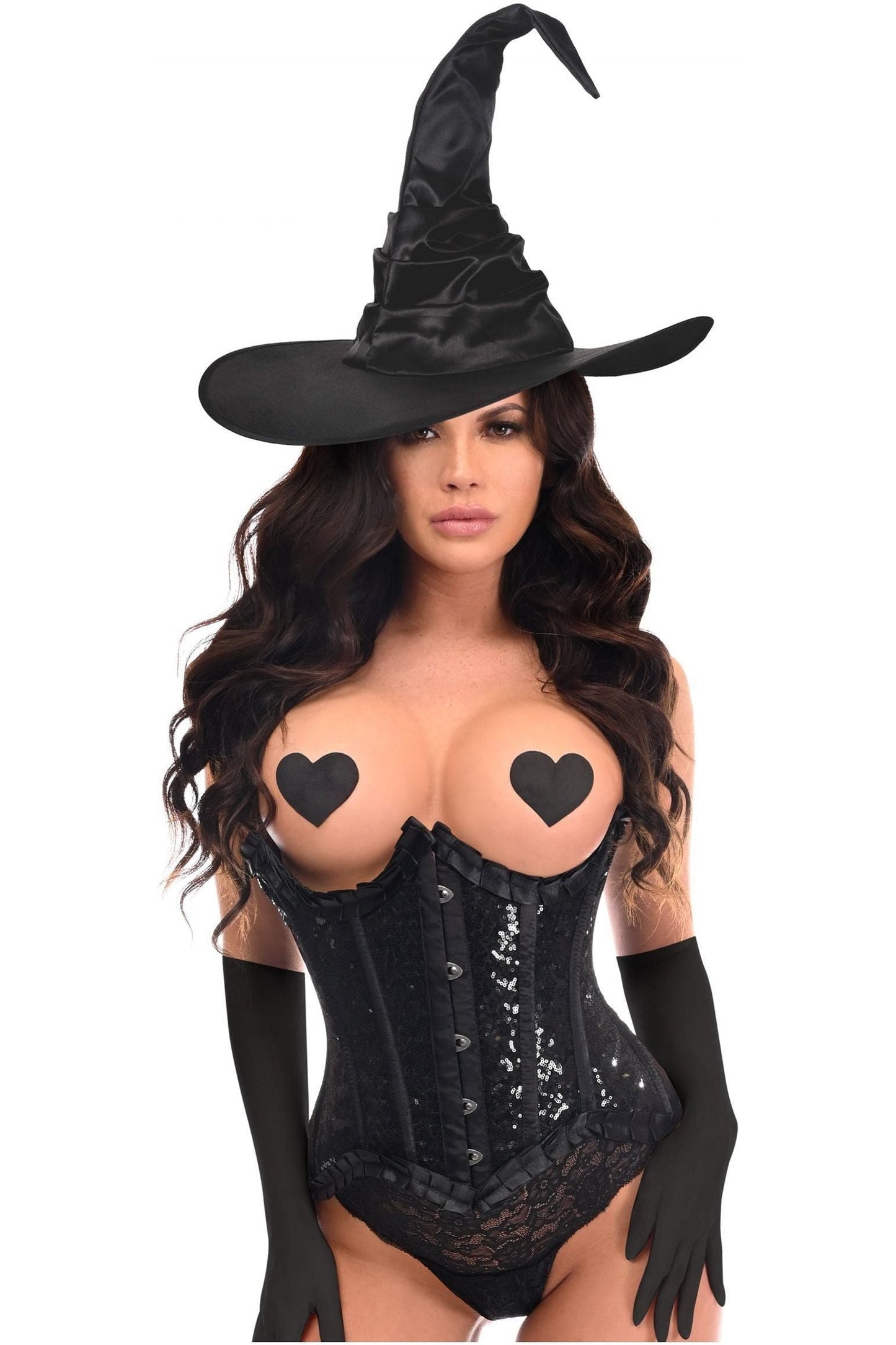 Top Drawer 3 PC Pin-Up Witch Corset Costume