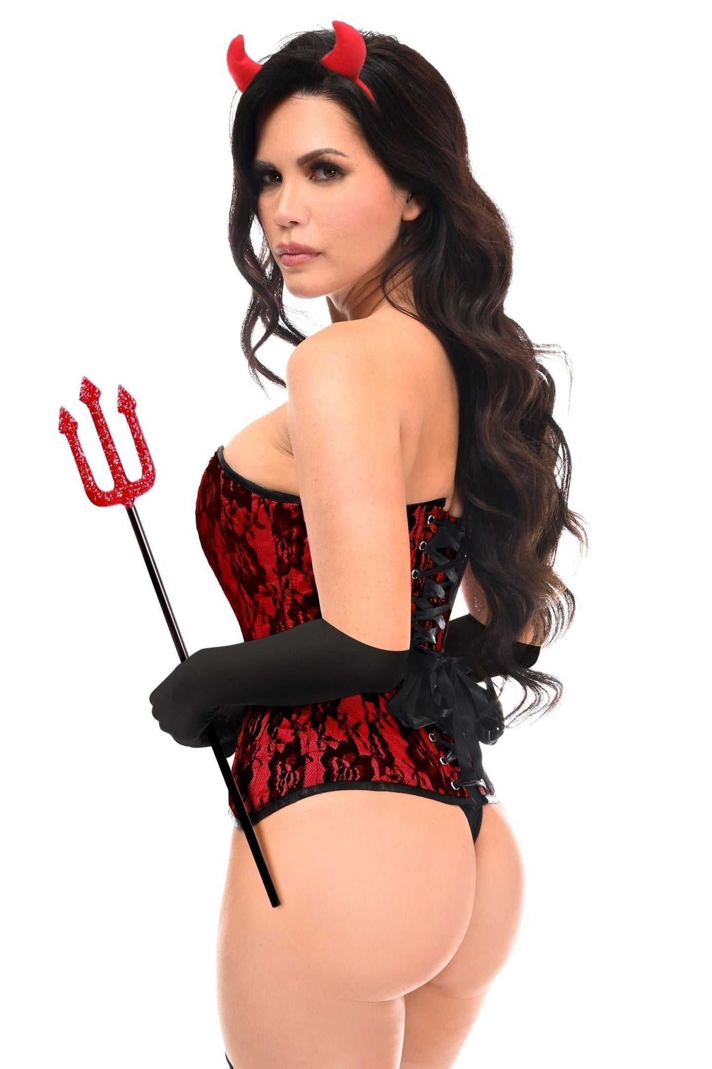Top Drawer 4 PC Premium Devil Corset Costume