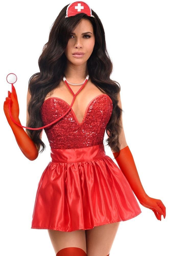 Top Drawer 5 PC Premium Nurse Corset Costume