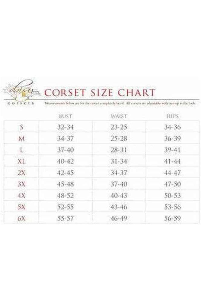 Top Drawer Brocade & Faux Leather Steel Boned Corset