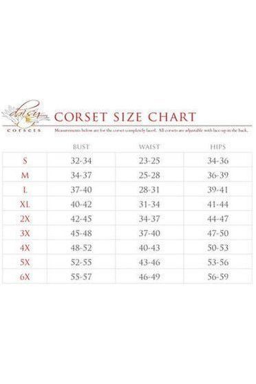 Top Drawer CURVY Teal Brocade Double Steel Boned Overbust Corset