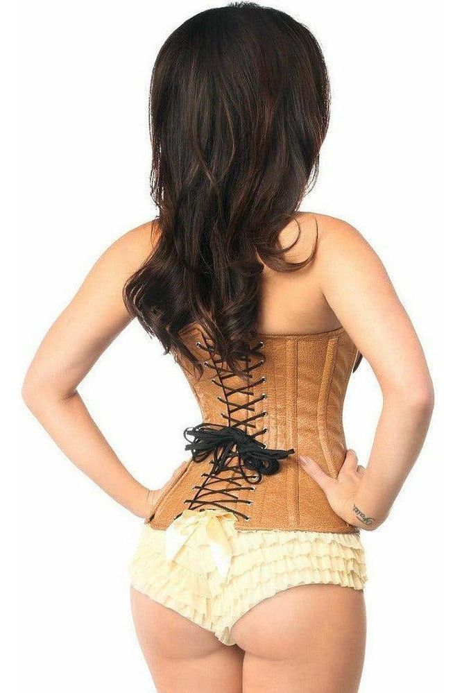 Top Drawer Faux Leather Steel Boned Ren Faire Corset