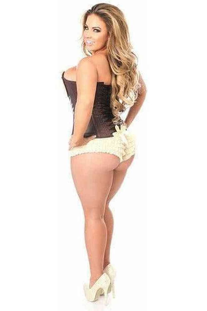 Top Drawer Faux Leather Steel Boned Ren Faire Corset