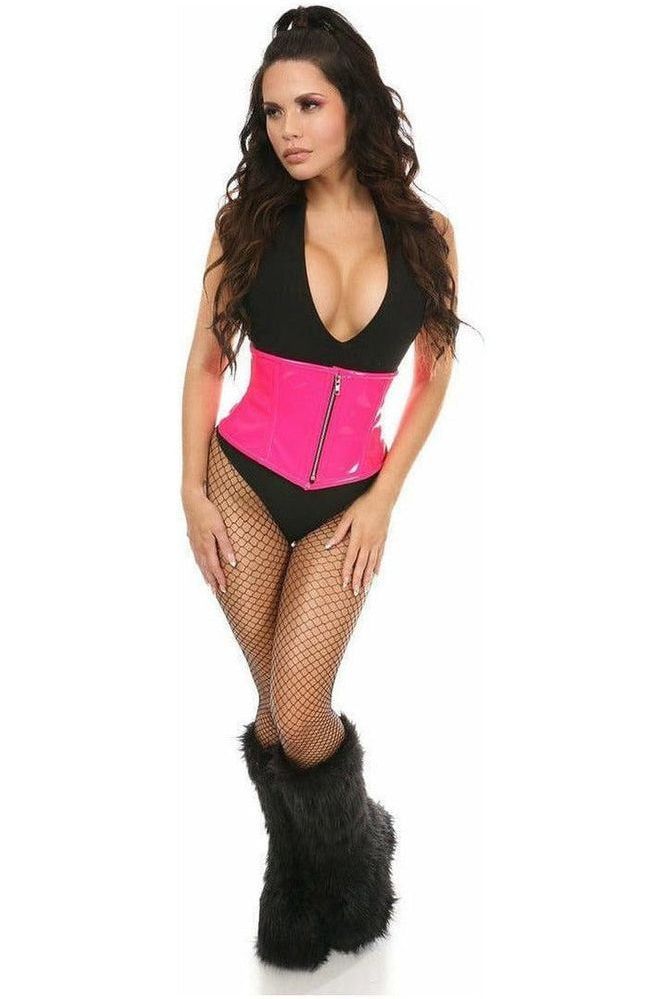 Top Drawer Hot Pink Patent Steel Boned Mini Cincher
