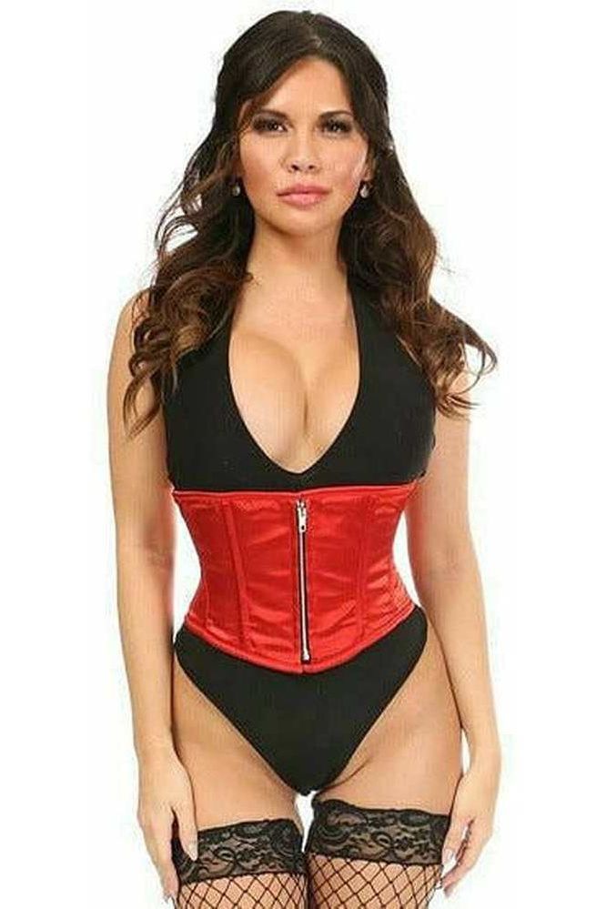 Top Drawer Red Satin Steel Boned Mini Cincher