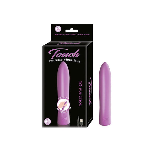 Touch Pressure Sensitive 10 Function Rechargeable Waterproof Purple-Pinkfoxxx