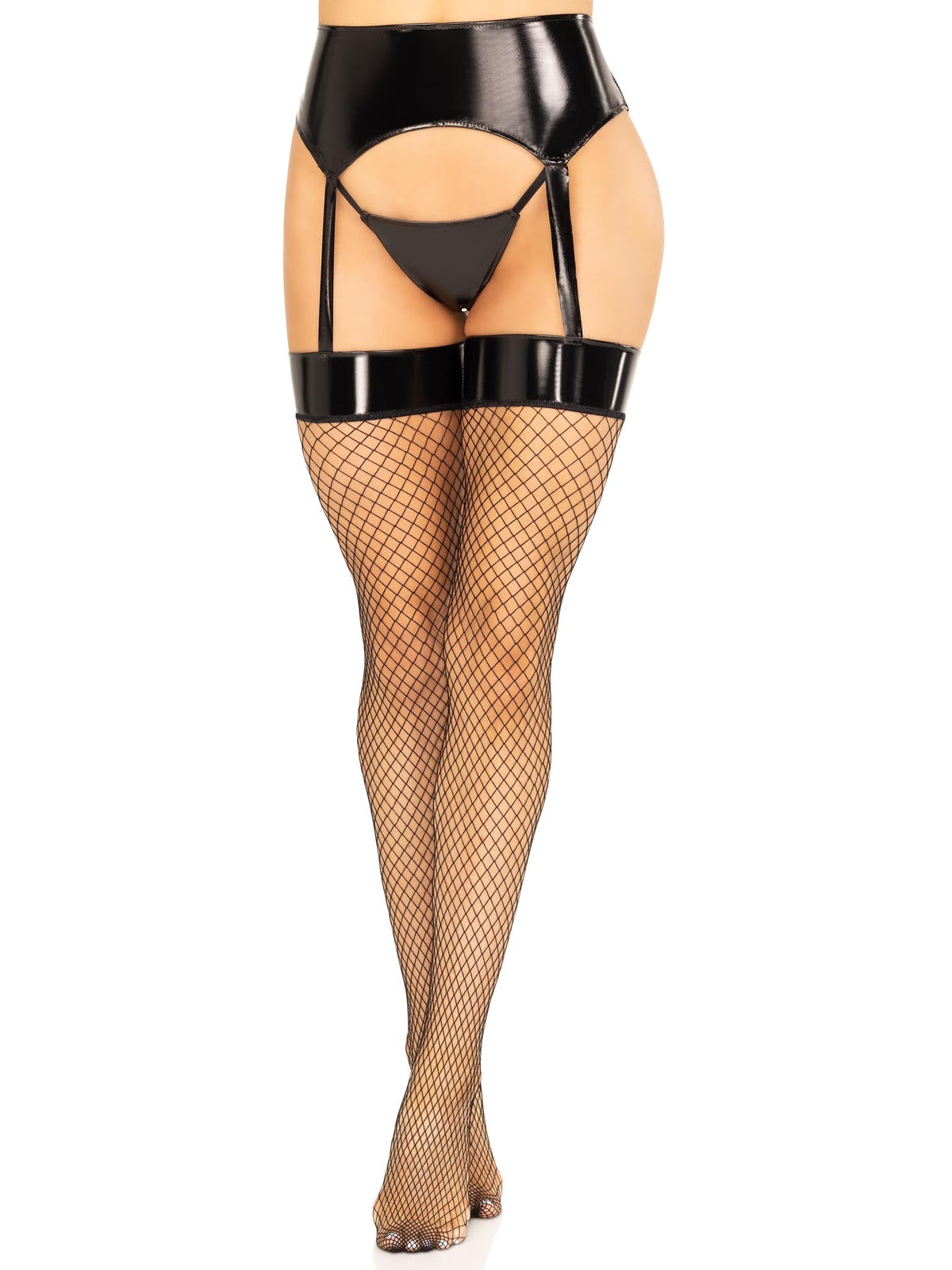 Stefani Garter Belt Fishnet Stockings - V1668     00105