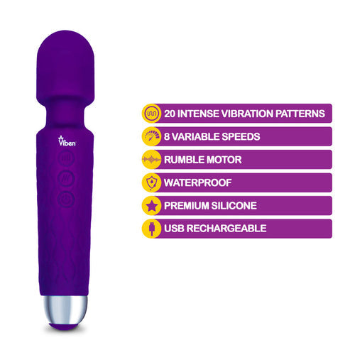 VIBEN TEMPEST INTENSE WAND MASSAGER VIOLET - VB66104