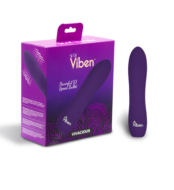 VIBEN VIVACIOUS 10 FUNCTION BULLET VIOLET - VB66110