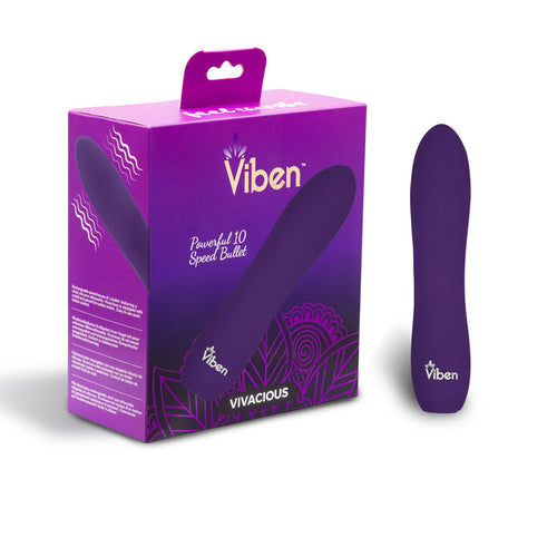VIBEN VIVACIOUS 10 FUNCTION BULLET VIOLET - VB66110