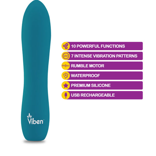 VIBEN VIVACIOUS 10 FUNCTION BULLET OCEAN - VB66111