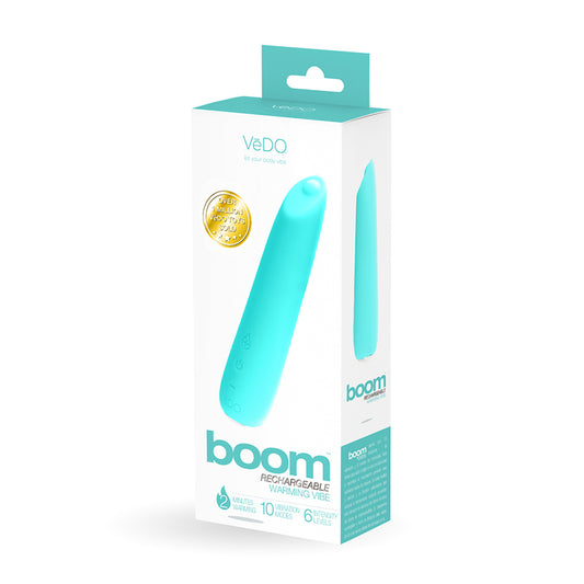 VEDO BOOM RECHARGEABLE WARMING SILICONE SLIMLINE VIBRATOR-Pinkfoxxx