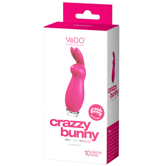 VEDO CRAZZY BUNNY RECHARGEABLE MINI VIBE-Pinkfoxxx