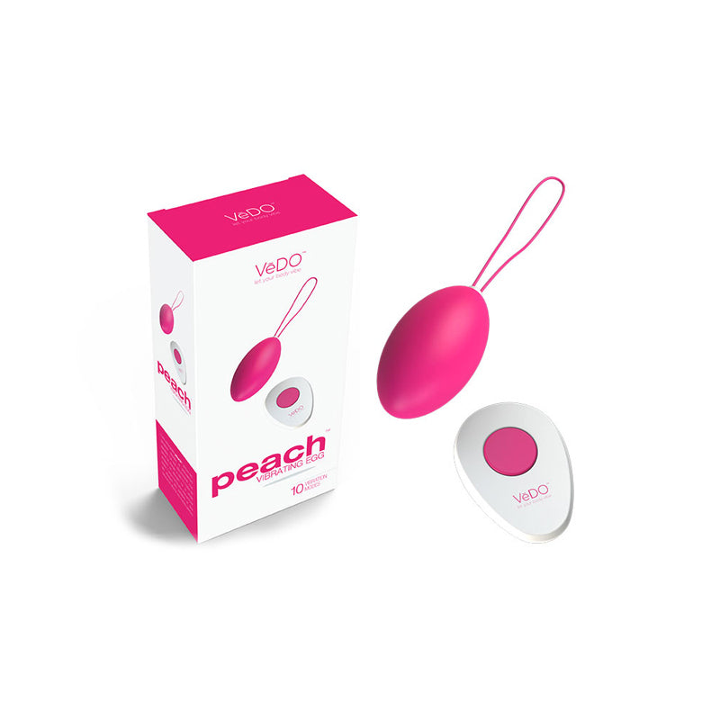 VEDO PEACH RECHARGEABLE EGG VIBE-Pinkfoxxx