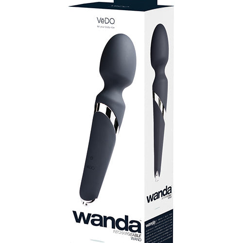 VEDO WANDA RECHARGEABLE WAND VIBE JUST BLACK - VIW0108