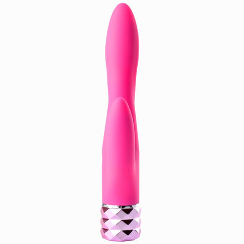 VICTORIA RECHARGEABLE SILICONE DUAL VIBE NEON PINK - MT1606P1