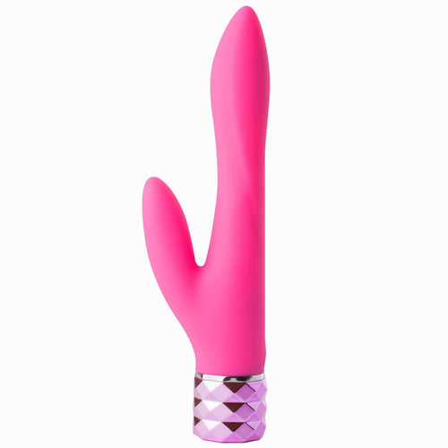 VICTORIA RECHARGEABLE SILICONE DUAL VIBE NEON PINK - MT1606P1