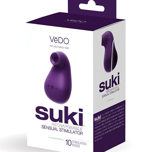 VEDO SUKI RECHARGEABLE SONIC VIBRATING SUCKER DEEP PURPLE - VIF0713