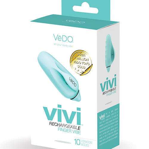 VEDO VIVI RECHARGEABLE FINGER VIBE TEASE ME TURQUOISE - VIF0801