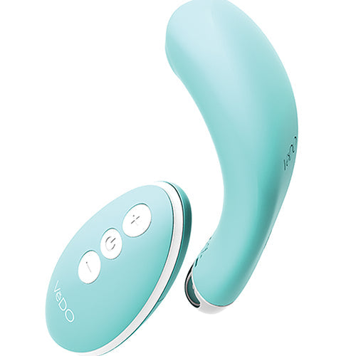 VEDO NIKI RECHARGEABLE PANTY VIBE TEASE ME TURQUOISE - VIP1601