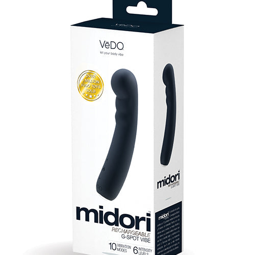 VEDO MIDORI RECHARGEABLE GSPOT VIBE JUST BLACK - VIP2008
