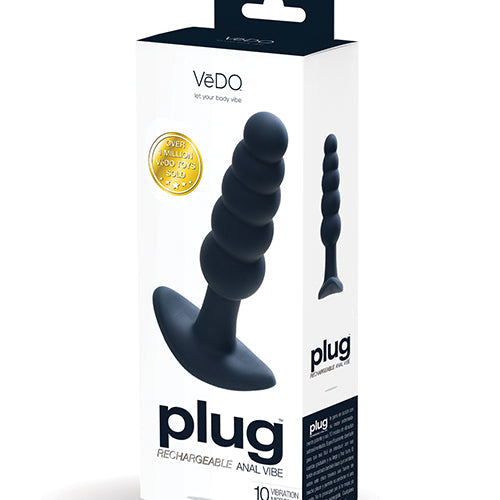 VEDO PLUG RECHARGEABLE ANAL PLUG BLACK PEARL - VIP2108