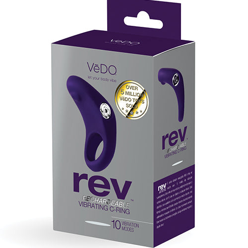 VEDO REV RECHARGEABLE C-RING VIBRATING PURPLE - VIR1013