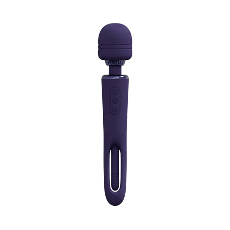 VIVE KIKU RECHARGEABLE DOUBLE ENDED WAND WITH INNOVATIVE G-SPOT FLAPPING STIMULATOR-Pinkfoxxx