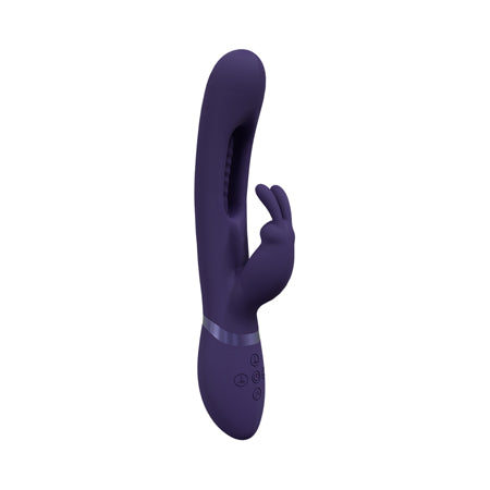 VIVE MIKA RECHARGEABLE TRIPLE MOTOR VIBRATING RABBIT WITH INNOVATIVE G-SPOT FLAPPING STIMULATOR-Pinkfoxxx
