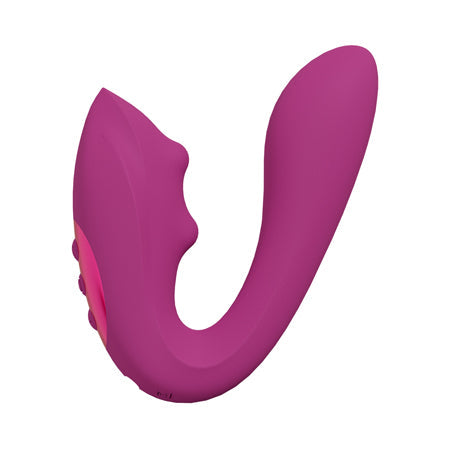 VIVE Yumi Rechargeable Triple Motor G-Spot Finger Motion Vibrator and Flickering Tongue Stimulator-Pinkfoxxx