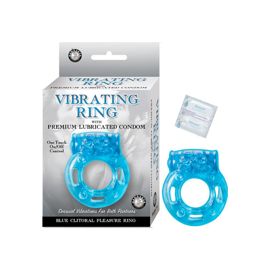 Vibrating Ring Blue Clitoral Pleasure Ring Blue-Pinkfoxxx